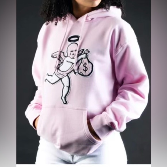 Muerte Punk Ski Mask Angel Patch Hoodie NWOT - Picture 2 of 2